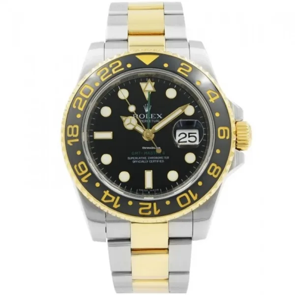 Rolex GMT MASTER II Gold Green DIAL 116713LN Automatic Men's Watch