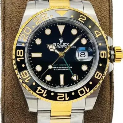 Rolex GMT MASTER II Gold Green DIAL 116713LN Automatic Men's Watch